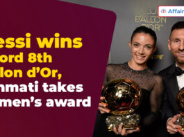 Messi wins record-extending 8th Ballon d’Or, Bonmati takes women’s award