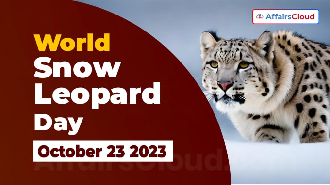 World Snow Leopard Day - October 23 2023
