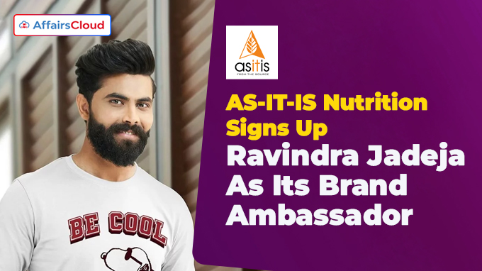 AS-IT-IS Nutrition Signs Up Ravindra Jadeja As Its Brand Ambassador