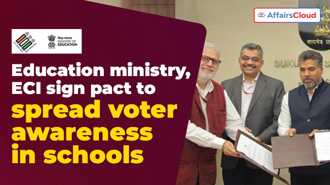Education ministry, ECI sign pact to spread voter awareness in schools
