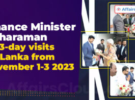 Finance Minister Sitharaman on 3-day visits Sri Lanka from November 1-3 2023