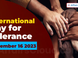 International Day for Tolerance - November 16 2023