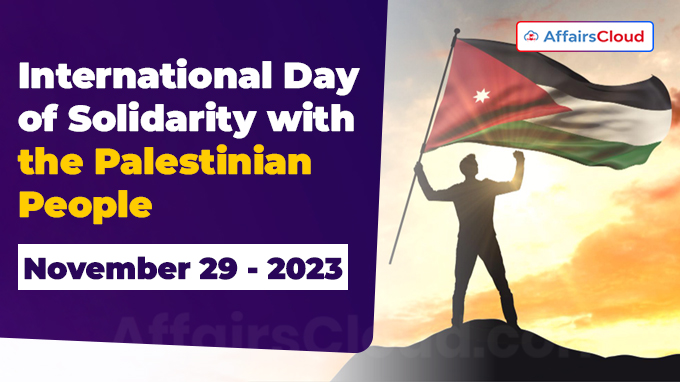 International Day of Solidarity with the Palestinian People - November 29 2023