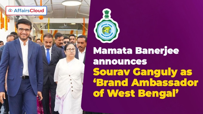 Mamata Banerjee announces Sourav Ganguly as ‘Brand Ambassador of Bengal’
