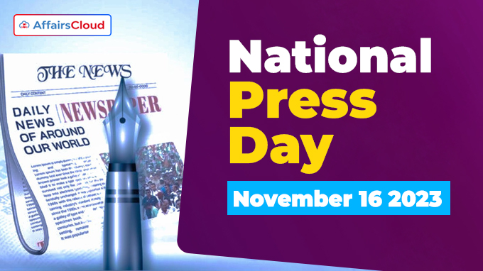 National Press Day - November 16 2023