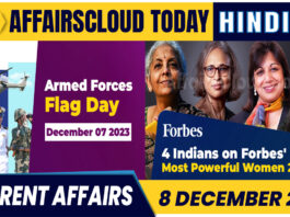 Current Affairs 8 December 2023 Hindi F.Image
