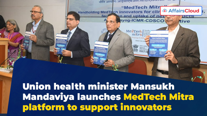 Dr. Mansukh Mandaviya virtually launches 'MedTech Mitra