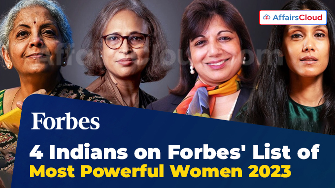 FM Nirmala Sitharaman ranked 32 on Forbes' 2023 list of powerful women