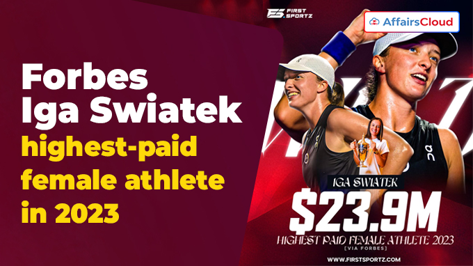 Forbes Iga Swiatek highest-paid female athlete in 2023