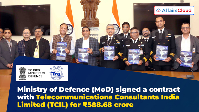 Ministry of Defence inks contract worth Rs 588.68 Cr with Telecommunications