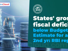 States' gross fiscal deficit below Budget Estimate for a 2nd yr