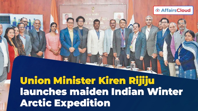 Union Minister Kiren Rijiju launches maiden Indian Winter Arctic Expedition