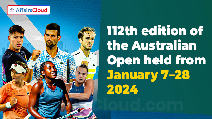 112th edition of the Australian Open held from January 7–28 2024