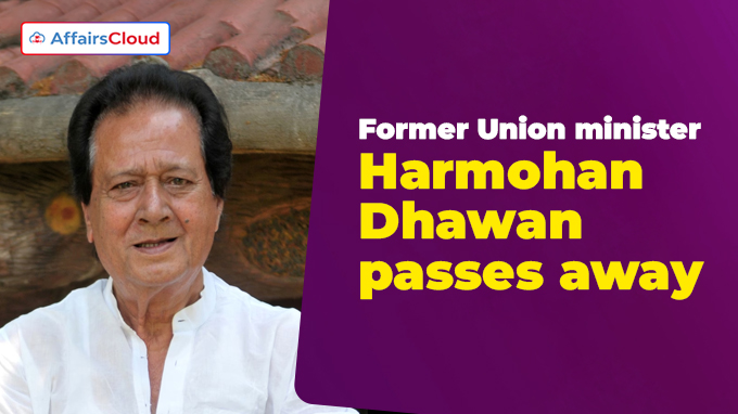 Former Union minister Harmohan Dhawan passes away
