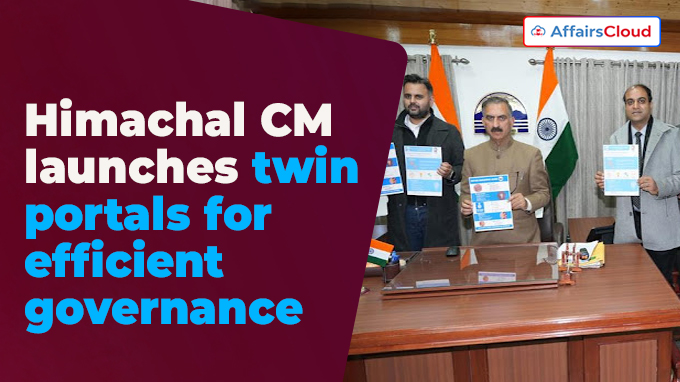 Himachal CM launches twin portals for efficient governance