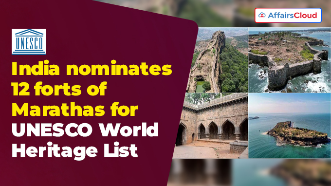 India nominates 12 forts of Marathas for UNESCO World Heritage List