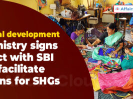 Rural development ministry signs pact with SBI to facilitate loans for SHGs