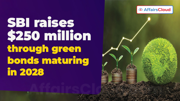 SBI raises $250 million through green bonds maturing in 2028