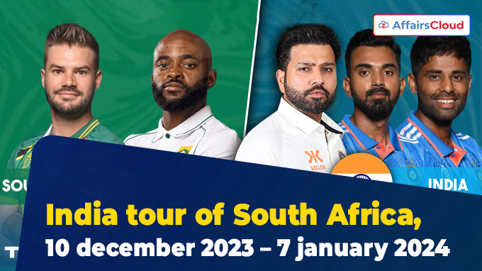 india tour of south africa, 10 december 2023 – 7 january 2024