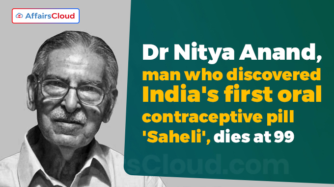 Dr Nitya Anand, man who discovered India's first oral