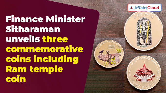 Finance Minister Sitharaman unveils three commemorative coins including Ram temple coin