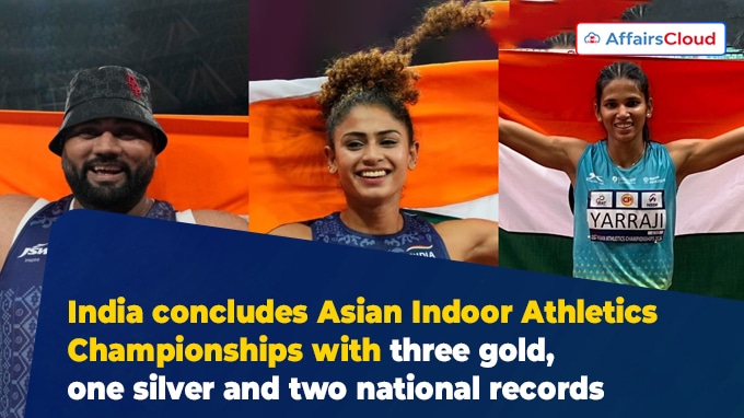 India concludes Asian Indoor Athletics Championships with three gold