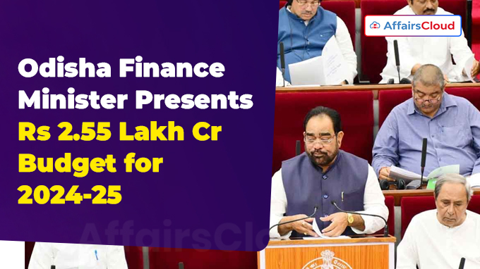 Odisha Finance Minister Presents Rs 2.55 Lakh Crore Budget for 2024-25