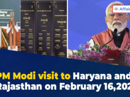 PM Modi visit to Haryana and Rajasthan on February 16,2024