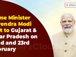 PM visit to Gujarat and Uttar Pradesh on 22nd and 23rd February