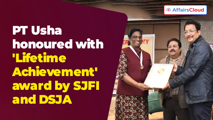 PT Usha honoured with 'Lifetime Achievement' award by SJFI and DSJA