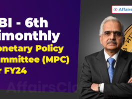 RBI - 6th bimonthly Monetary Policy Committee (MPC) for FY24