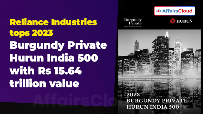 Reliance Industries tops 2023 Burgundy Private Hurun India 500 with Rs 15.64 trillion value (1)