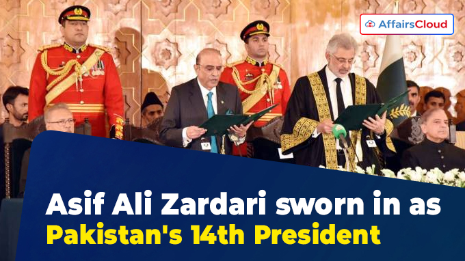 Asif Ali Zardari sworn in as Pakistan's 14th President