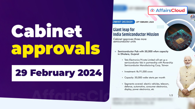 Cabinet approvals on 29 February 2024