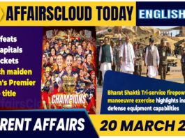 Current Affairs 20 March 2024 English