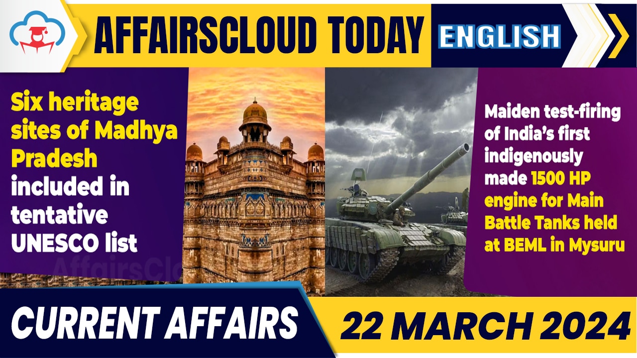 Current Affairs 22 March 2024 Hindi
