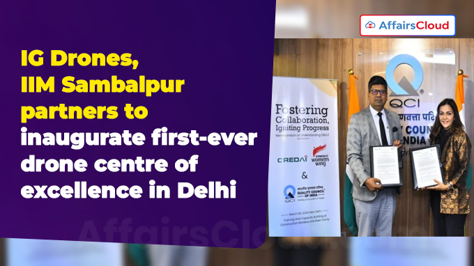 IG Drones, IIM Sambalpur partners to inaugurate first-ever drone centre of excellence in Delhi