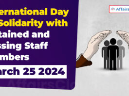 International Day of Solidarity with Detained and Missing Staff Members - March 25 2024
