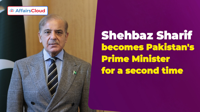 Shehbaz Sharif becomes Pakistan's Prime Minister for a second time