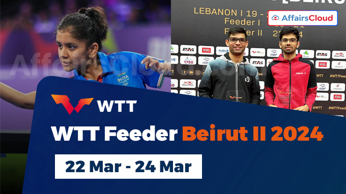 WTT Feeder Beirut II 2024 from 22 Mar - 24 Mar