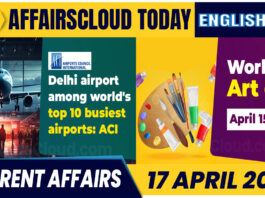 Current Affairs 17 April 2024 English new