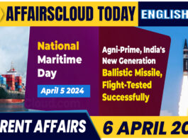 Current Affairs 6 April 2024 English new