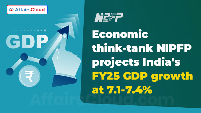 Economic think-tank NIPFP projects India's FY25 GDP growth at 7