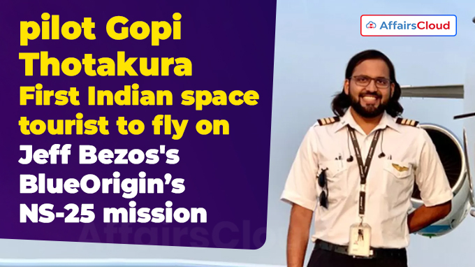 First Indian space tourist to fly on Jeff Bezos's Blue Origin’s NS-25 mission