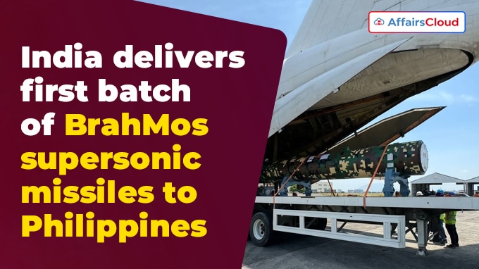 India delivers first batch of BrahMos supersonic missiles to Philippines