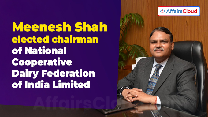 Meenesh Shah elected chairman of NCDFI