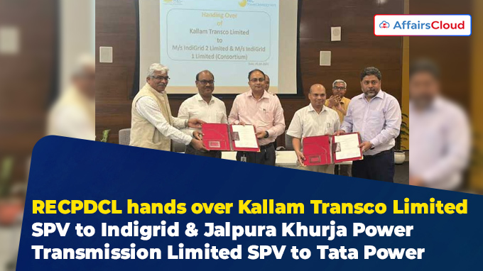 RECPDCL hands over Kallam Transco Limited SPV to Indigrid