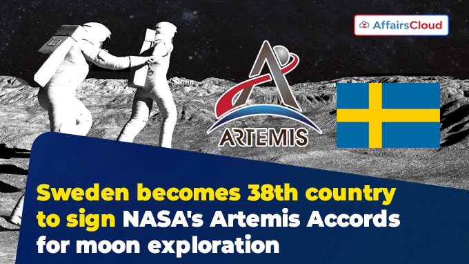 Sweden becomes 38th country to sign NASA's Artemis Accords for moon exploration