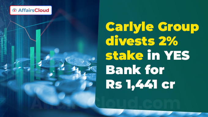 Carlyle Group divests 2% stake in YES Bank for Rs 1,441 cr