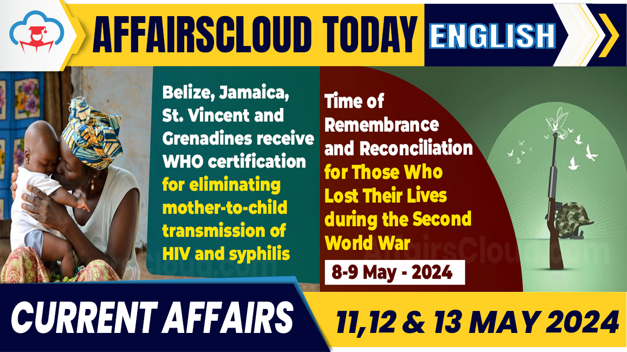 Current Affairs 11,12 & 13 May 2024 English